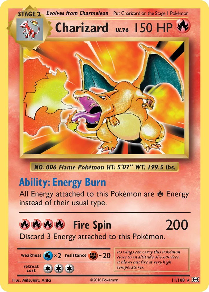 Charizard - 11/108 - Holo Rare