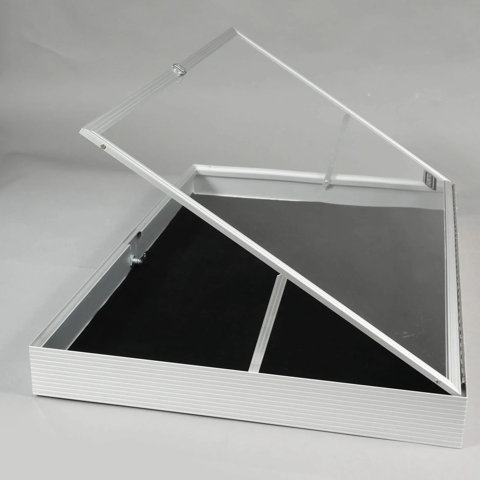 EVORETRO Lockable Display Case 36 x 24 x 4" Silver– Secure Showcase for Collectibles - Image 11