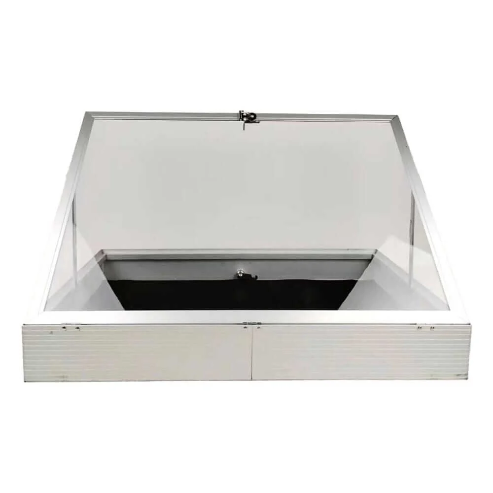 EVORETRO Lockable Display Case 36 x 24 x 4" Silver– Secure Showcase for Collectibles - Image 3