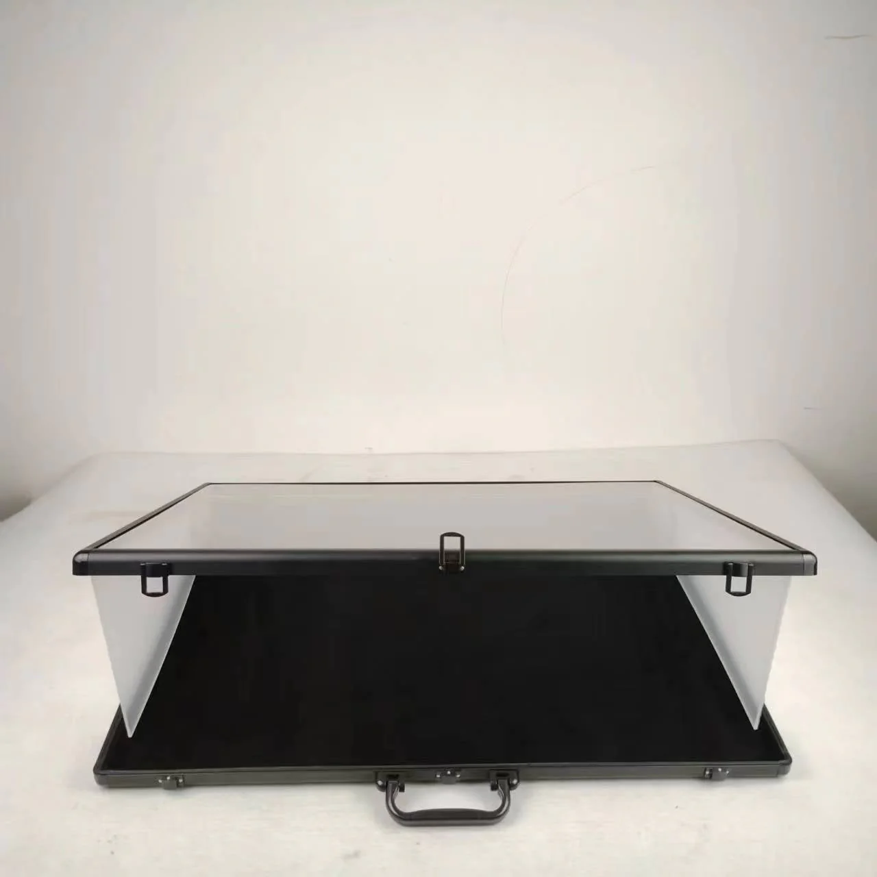 EVORETRO Lockable Showcase Display Case 36x24x1.65" Black – Secure & Stylish Storage for Collectibles - Image 4