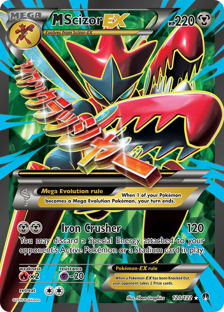 Mega Scizor Ex - 120/122 - Pokemon Breakpoint XY Full Art Ultra Rare