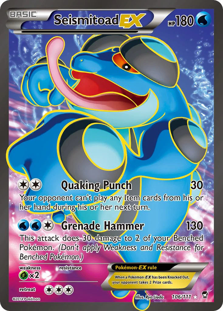 Pokémon - Seismitoad EX Full Art 106/111 - Furious Fists